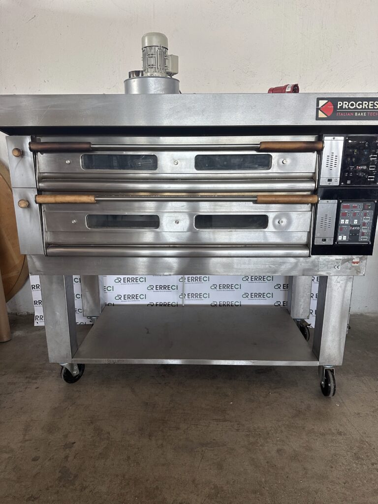 FORNO ELETTRICO PROFESSIONALE PER PIZZERIA E PANIFICAZIONE 2 CAMERE COMPLETO DI CAPPA CON ASPIRATORE - dettaglio prodotto