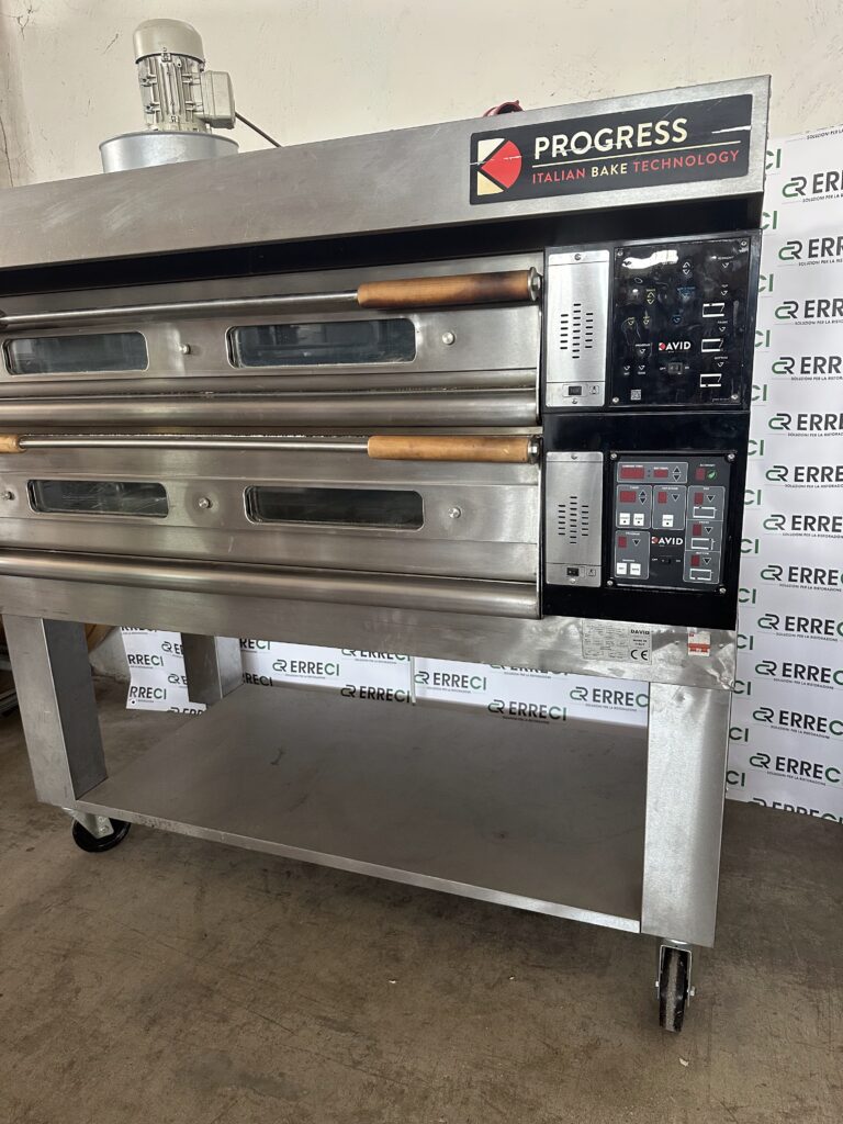 FORNO ELETTRICO PROFESSIONALE PER PIZZERIA E PANIFICAZIONE 2 CAMERE COMPLETO DI CAPPA CON ASPIRATORE - dettaglio prodotto