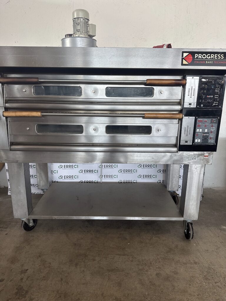 FORNO ELETTRICO PROFESSIONALE PER PIZZERIA E PANIFICAZIONE 2 CAMERE COMPLETO DI CAPPA CON ASPIRATORE - dettaglio prodotto