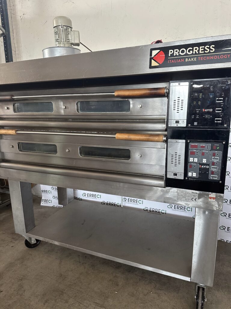 FORNO ELETTRICO PROFESSIONALE PER PIZZERIA E PANIFICAZIONE 2 CAMERE COMPLETO DI CAPPA CON ASPIRATORE - dettaglio prodotto