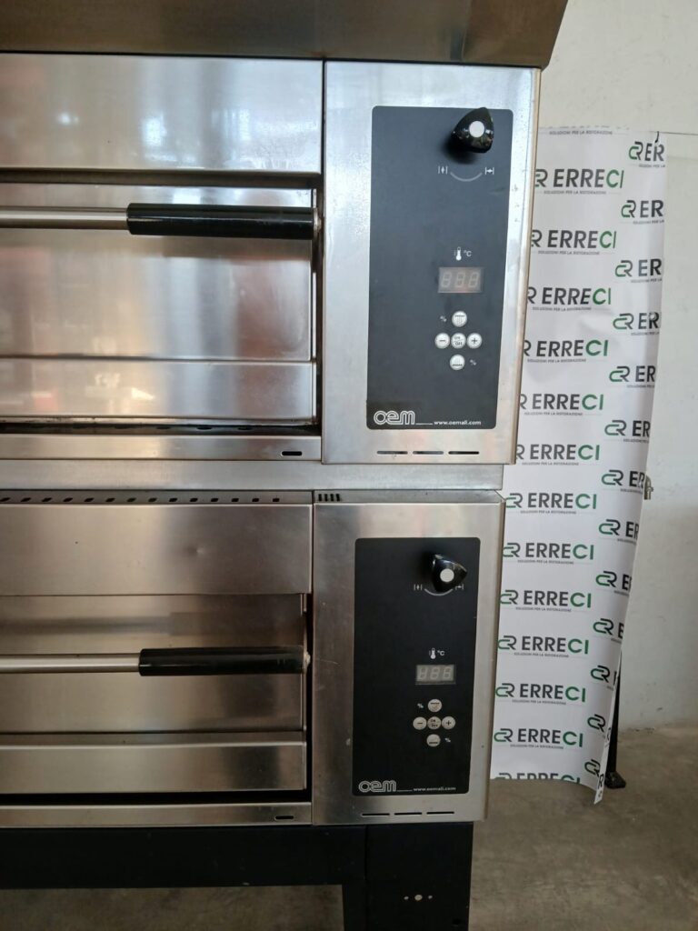 FORNO ELETTRICO 2 CAMERE PIZZERIA CAP. 9+9 PIZZE COMPLETO DI CAPPA ASPIRANTE - dettaglio prodotto